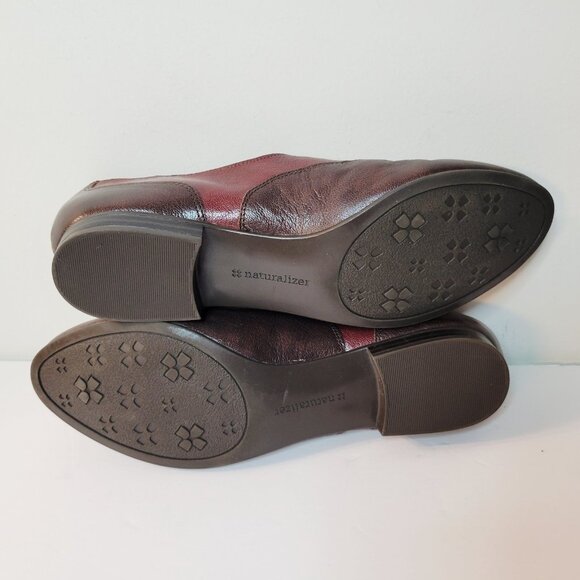 Naturalizer N5 COMFORT Sienna/Brown Lecture Two Tone Leather Sz 8M Slip on Shoe - Picture 7 of 9